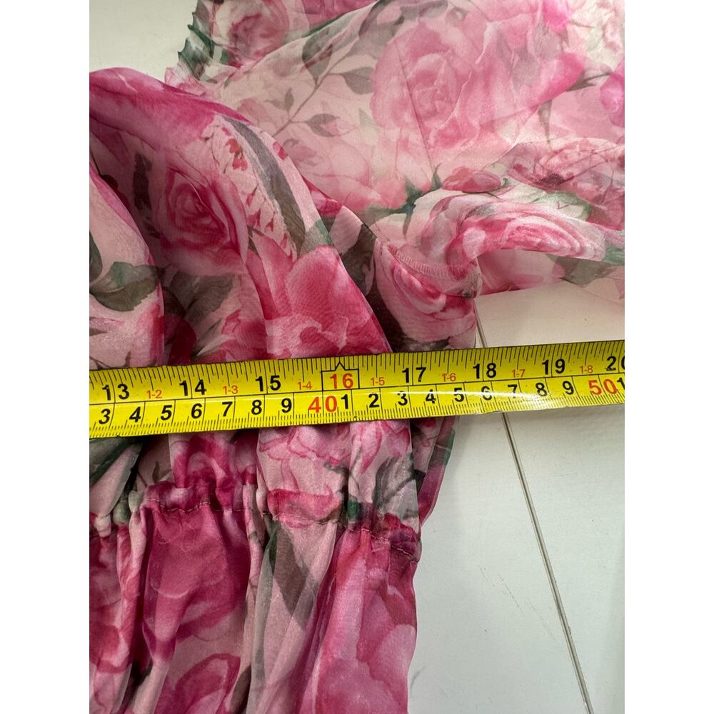 JOIE Polyester Floral Cropped Lightweight Ruched Spring Top Size Large - Picture 9 of 13